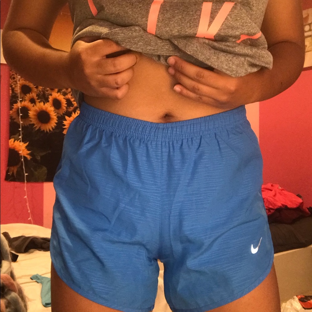 blue nike running shorts
